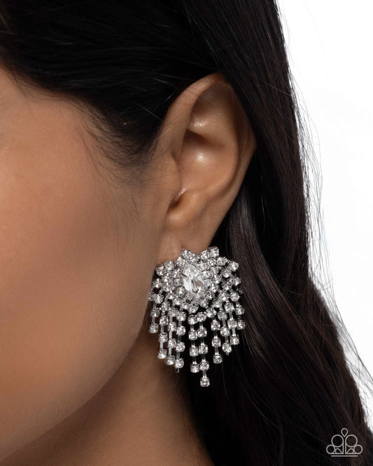 Breathtaking Ballad - White Earrings