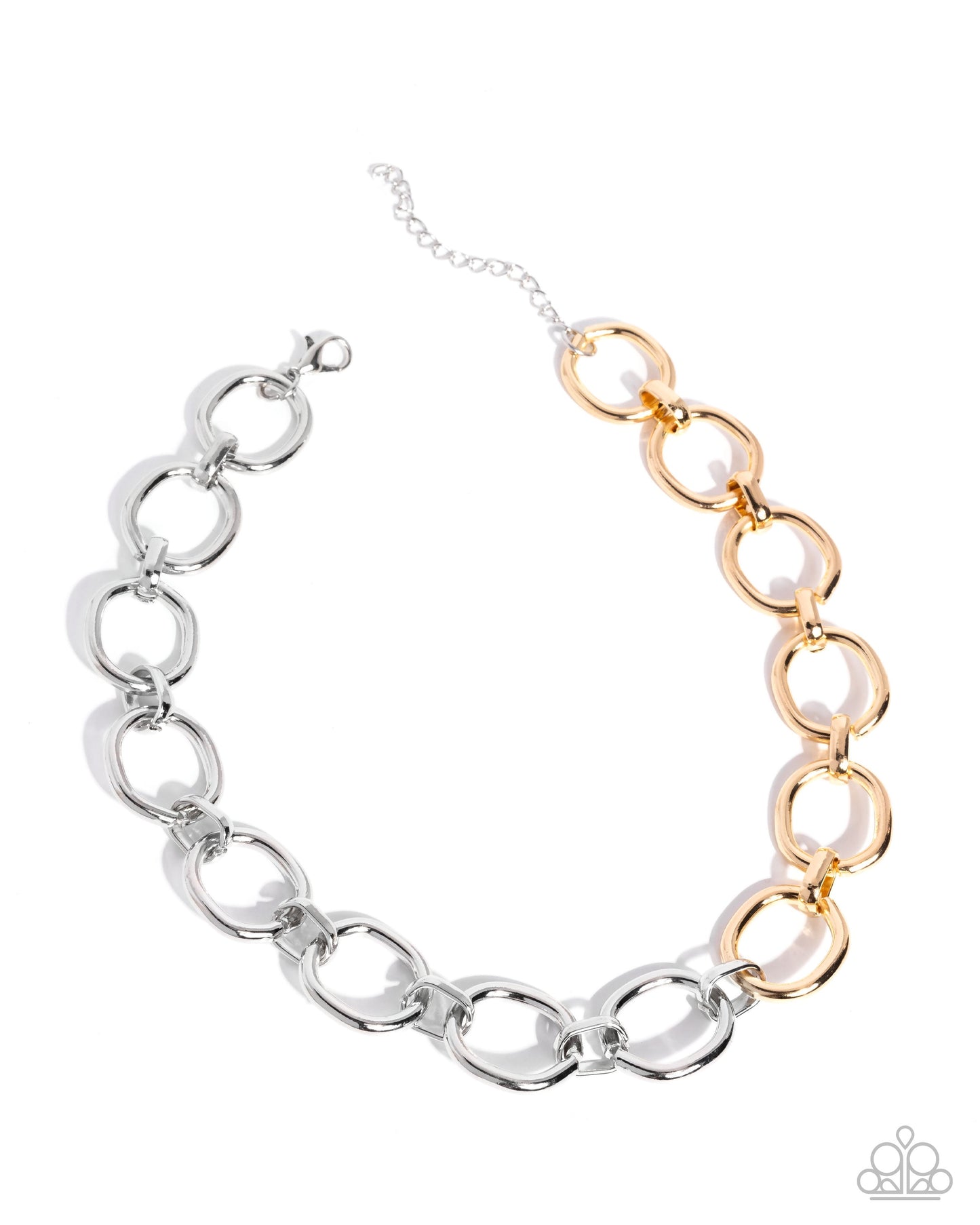 Mismatched Minuet - Silver Necklace