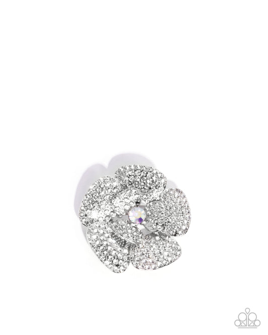 Festive Flourish - White Brooch
