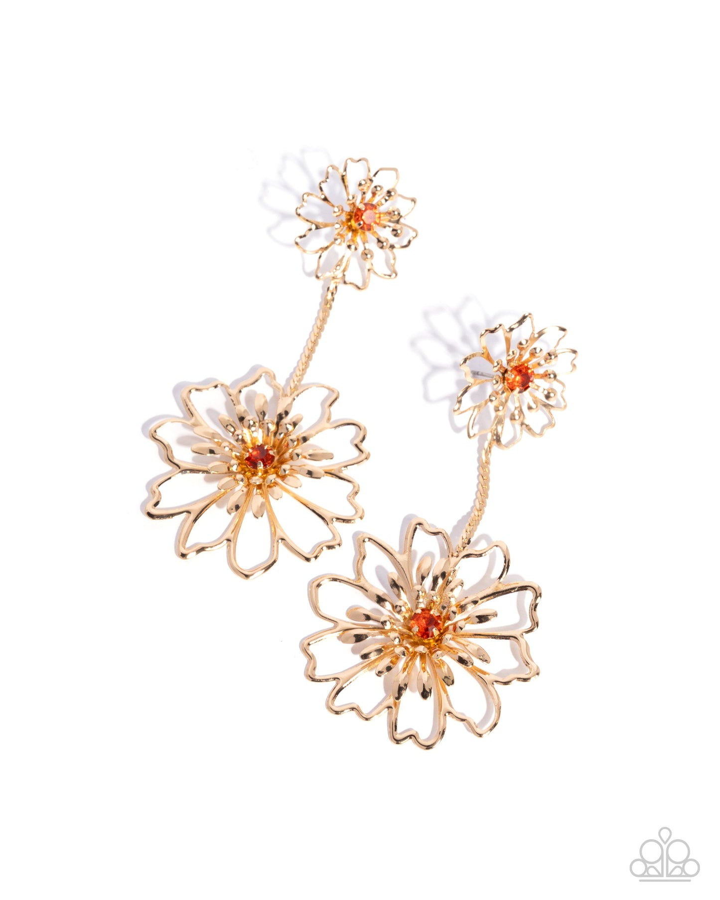 Wiry Whimsy - Orange Earrings | Paparazzi Accessories