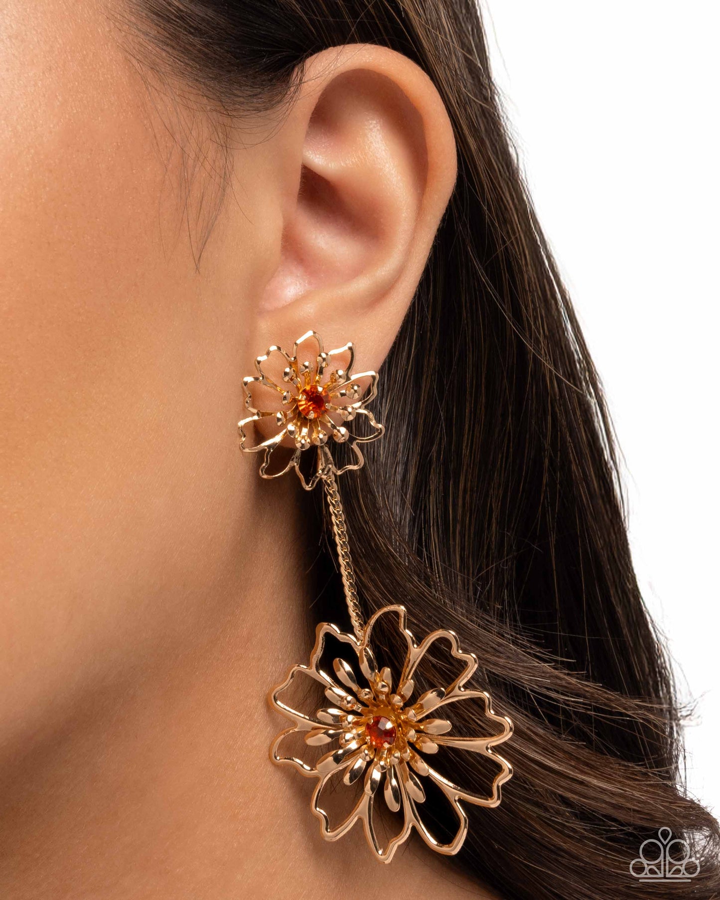Wiry Whimsy - Orange Earrings | Paparazzi Accessories
