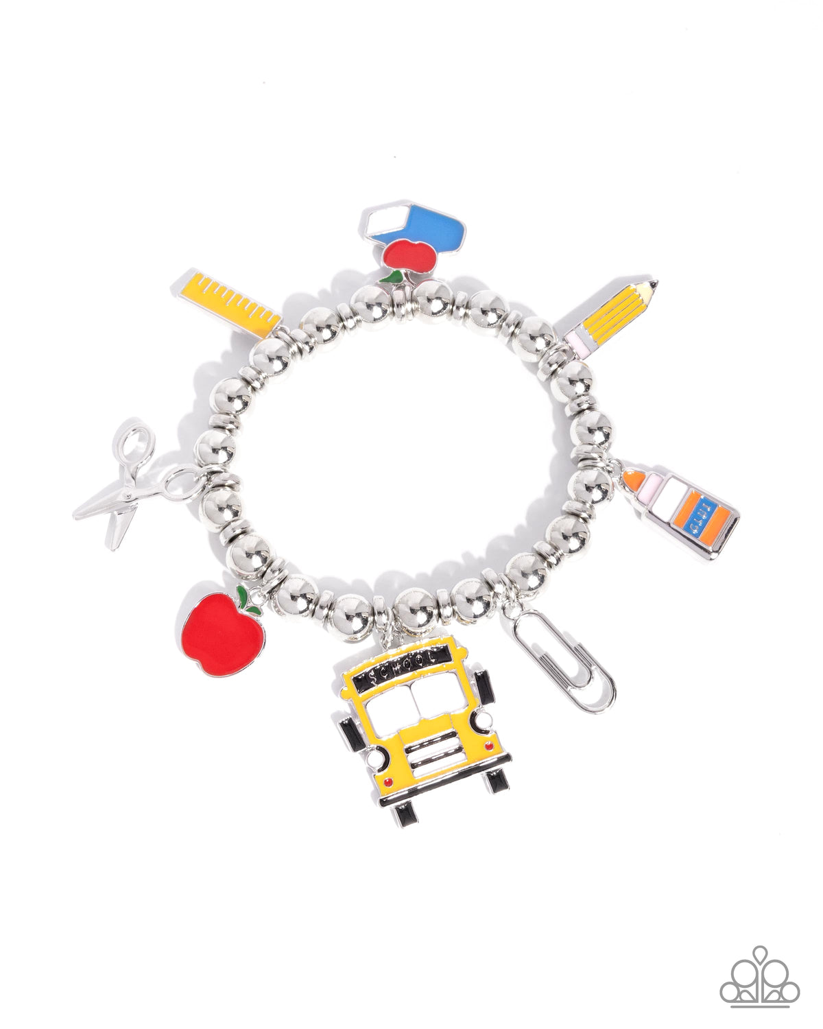 Schoolyard Statement - Multi Bracelet - Silver | Paparazzi Accessories