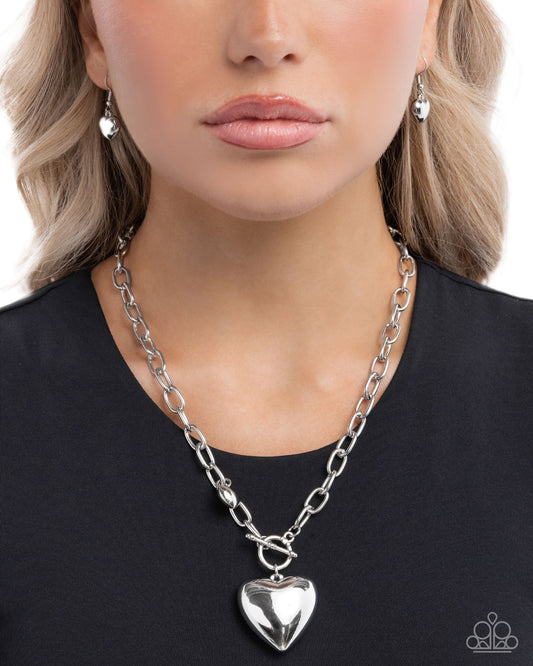 Heartfelt Hangout - Silver Necklace