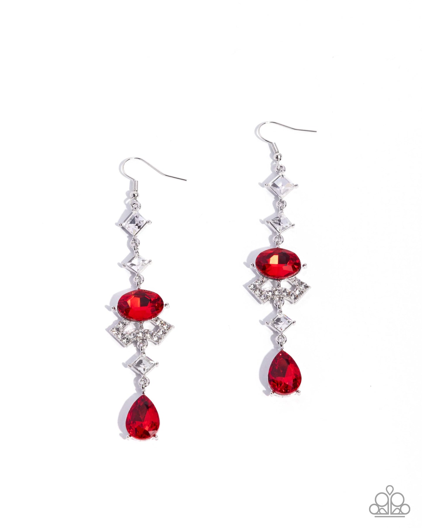Unmatched Shimmer - Red Earrings | Paparazzi Accessories