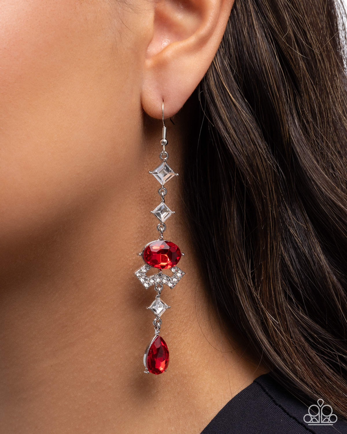 Unmatched Shimmer - Red Earrings | Paparazzi Accessories