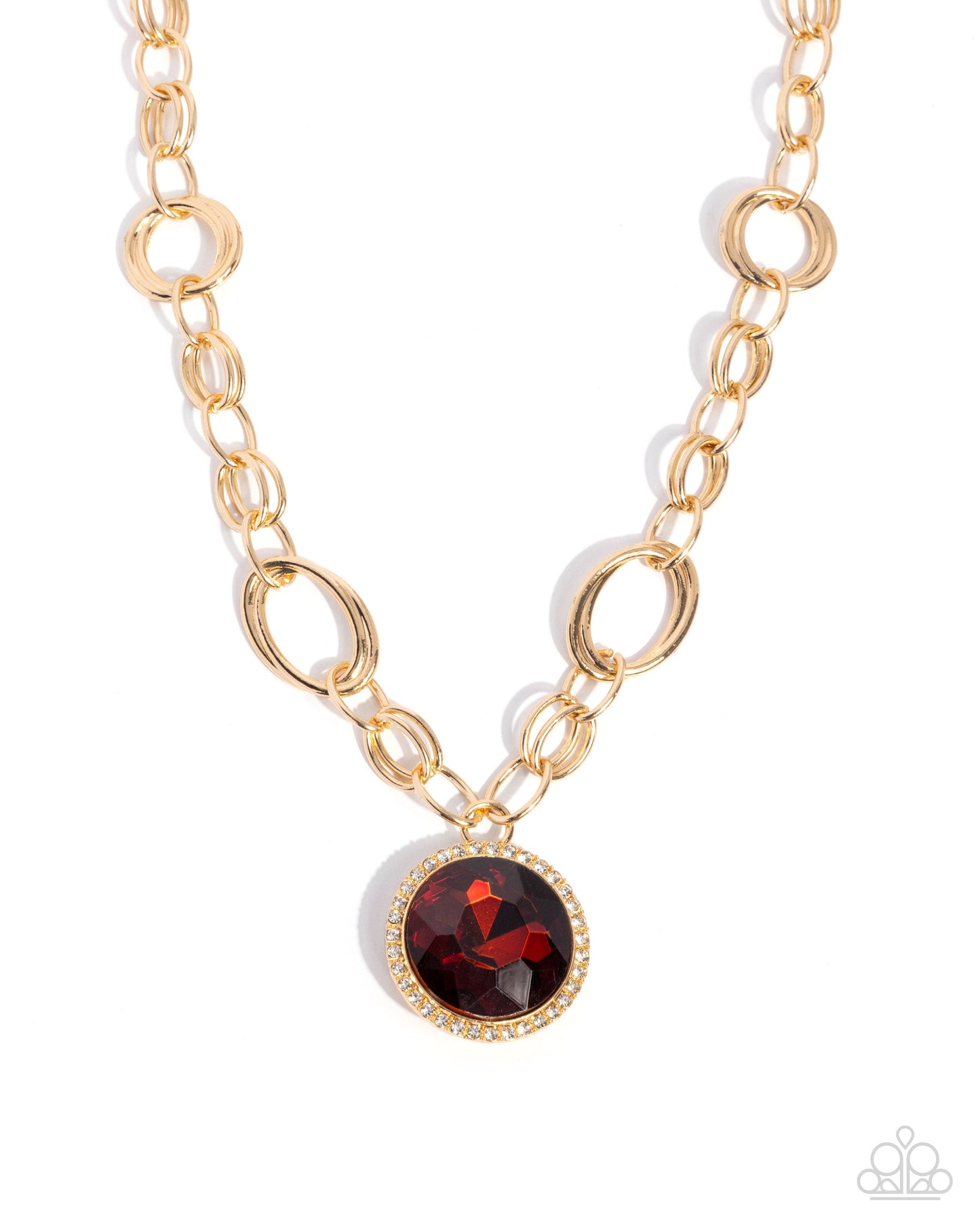 Sophisticated Statement - Brown Necklace - Gold | Paparazzi Accessories