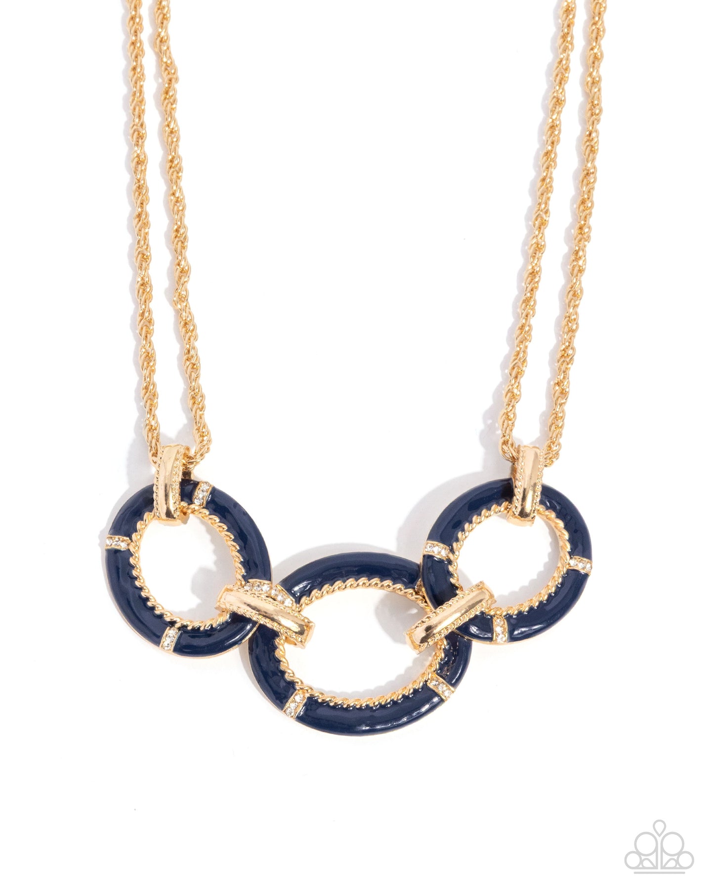 Teamwork Makes the Dream Work - Blue Necklace
