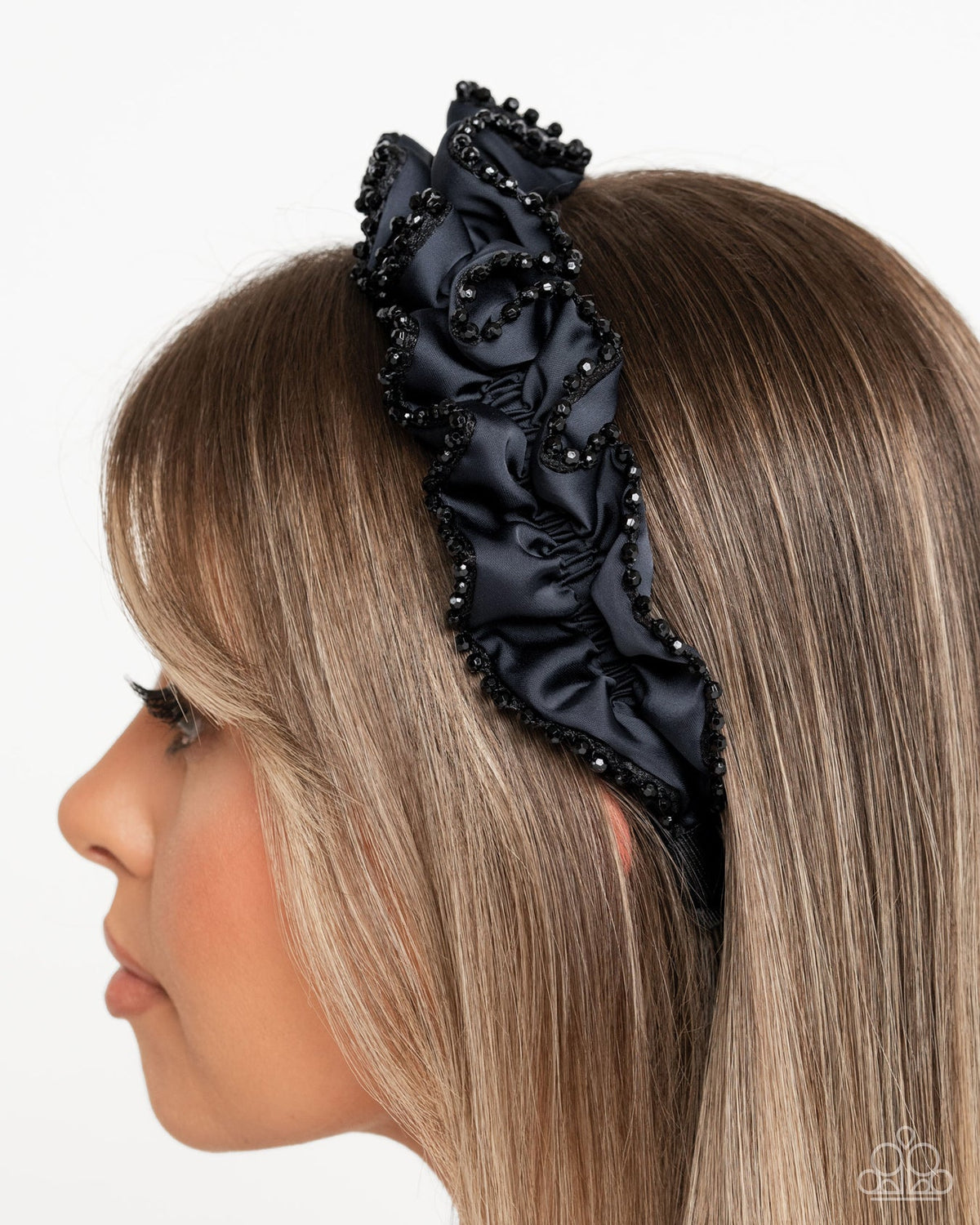 Beaded Broadcast - Blue Headband | Paparazzi Accessories