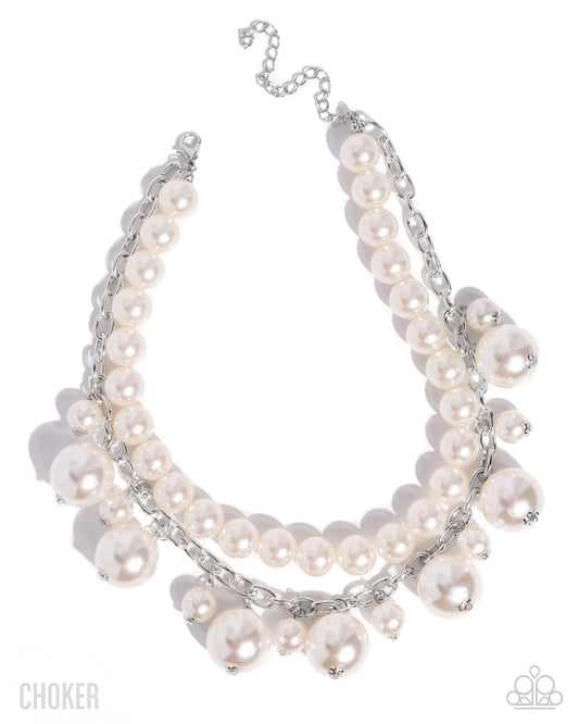 Sophisticated to the Max - White Necklace