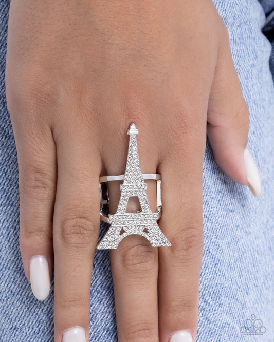 Eiffel Tower Ease Ring - White