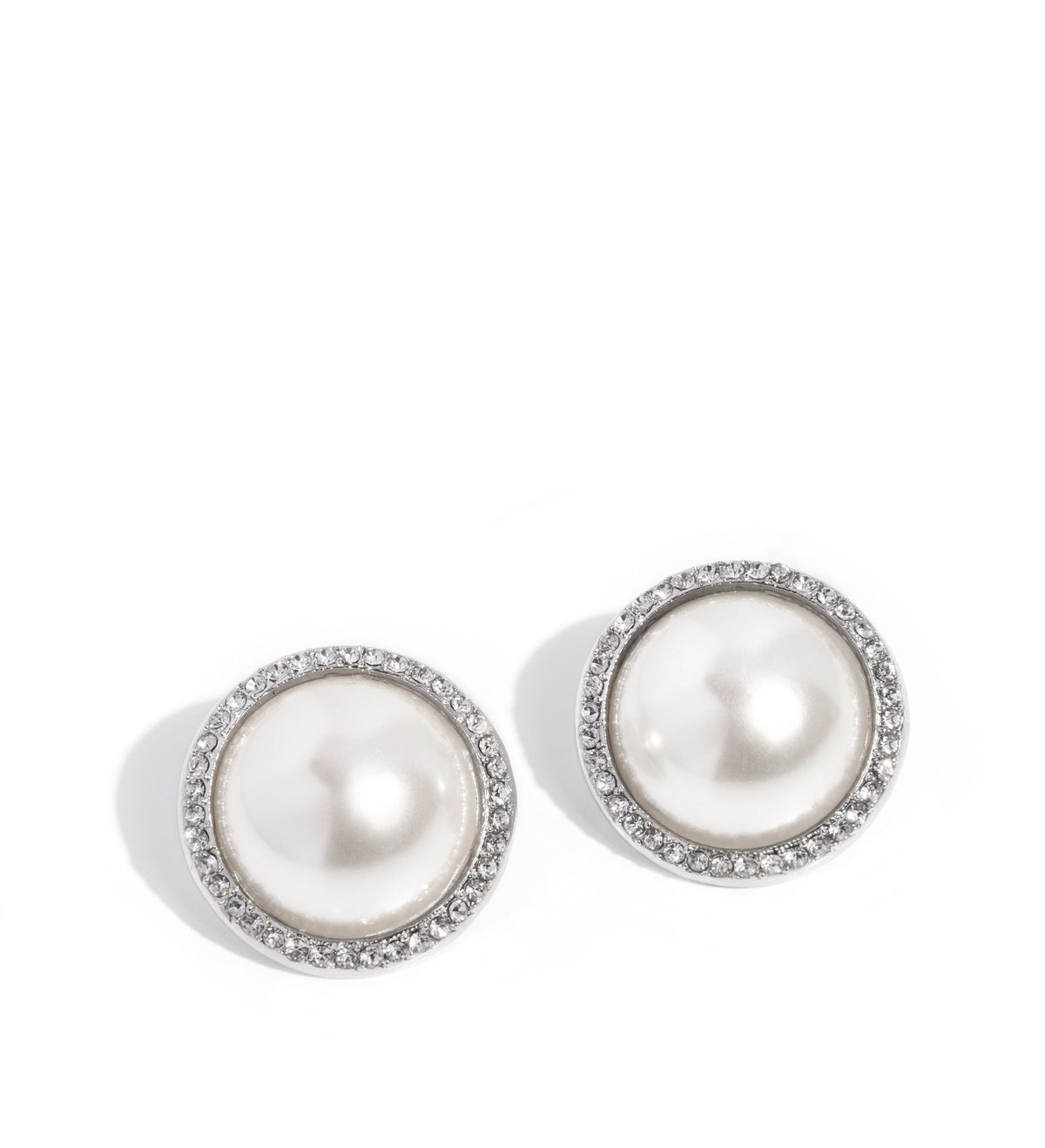 Dazzling Duplicate - White Earrings | Paparazzi Accessories