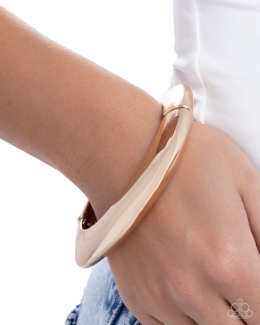 Rounded Reflection - Gold Bracelet
