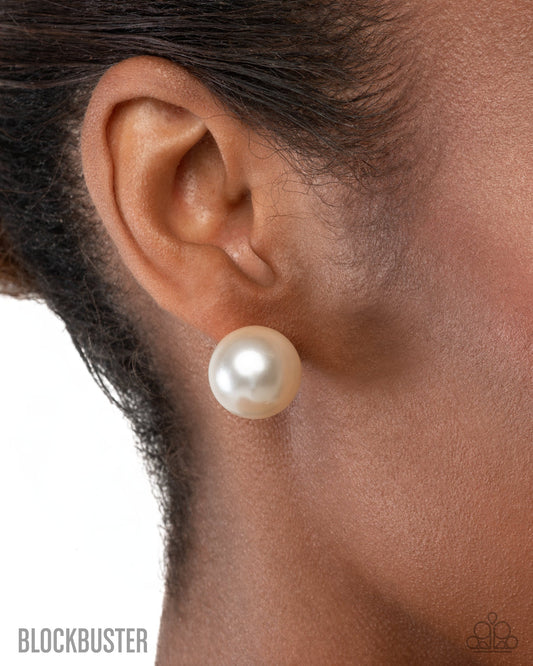 Preppy Princess - White Earrings