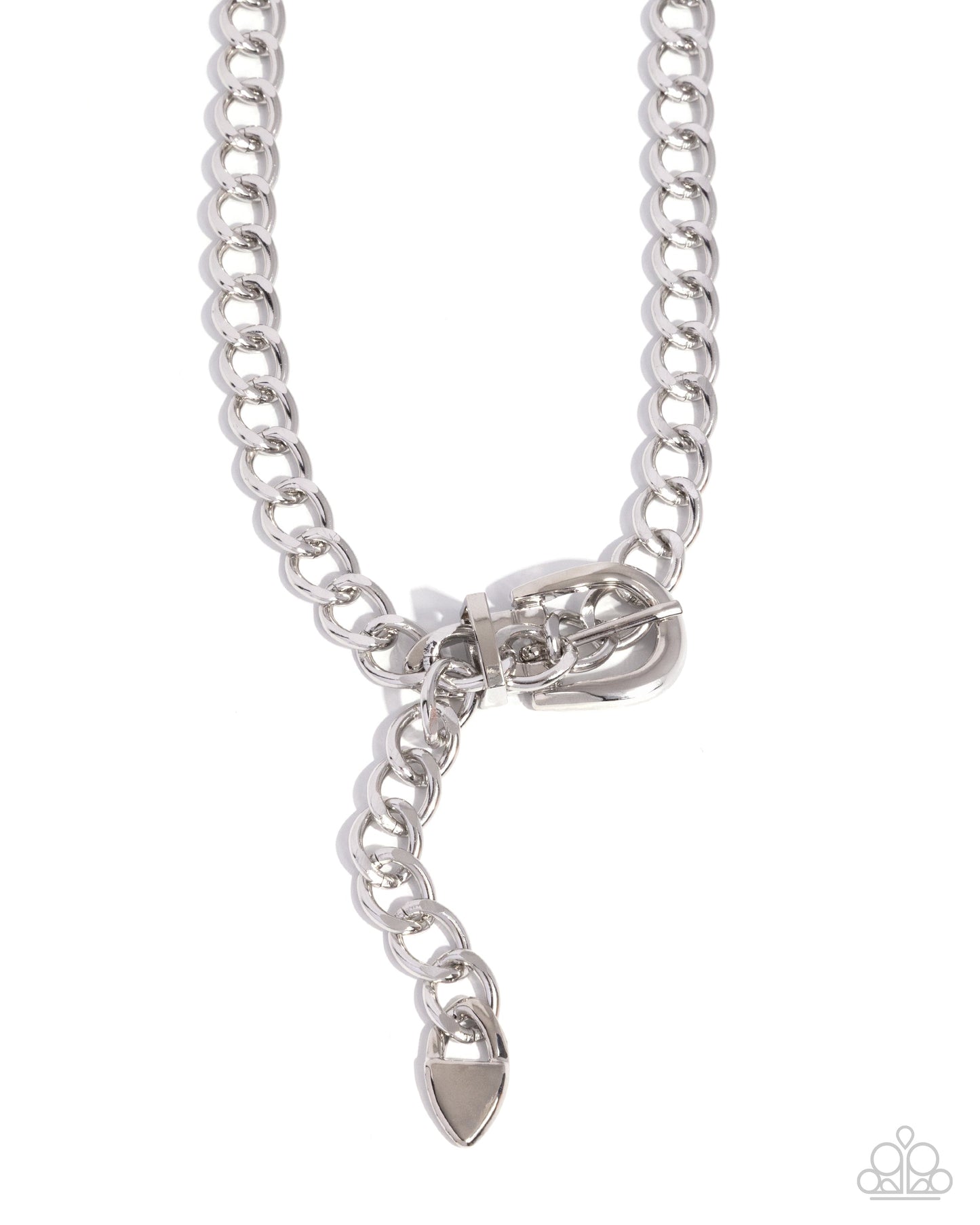 Bold Buckle - Silver Necklace