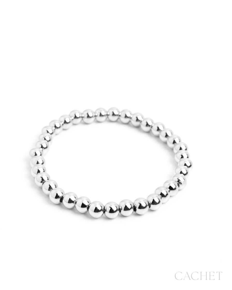 Silven - Rhodium Plated Stretchy Bracelet