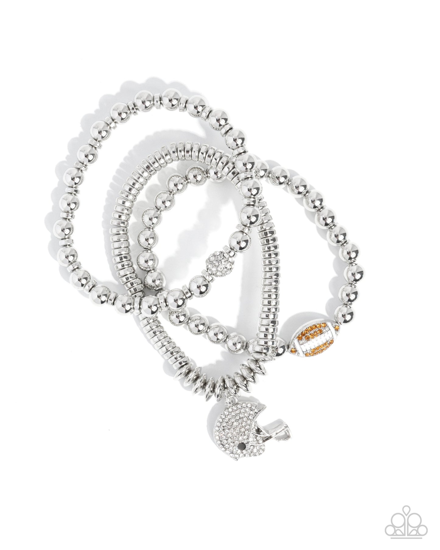 Football Flavor - Brown Bracelet - White | Paparazzi Accessories