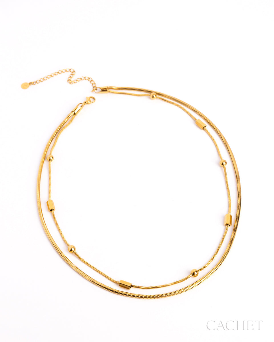 Wink - 18K Gold Plated Layered Short Necklace