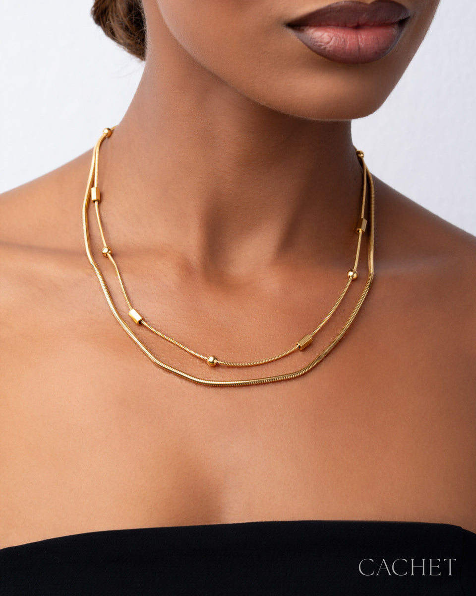 Wink - 18K Gold Plated Layered Short Necklace