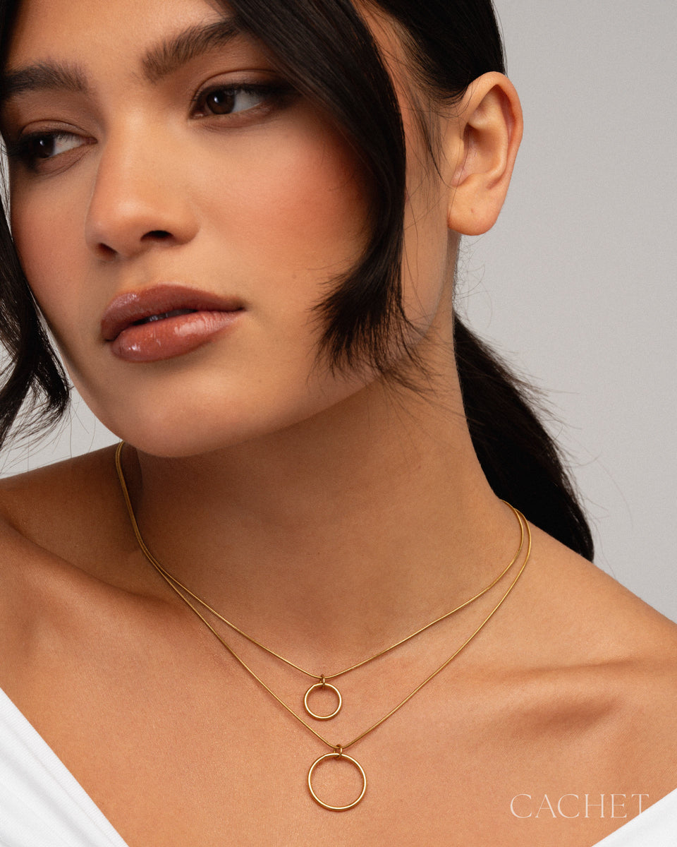 Union - 18K Gold Plated Layered Short Necklace