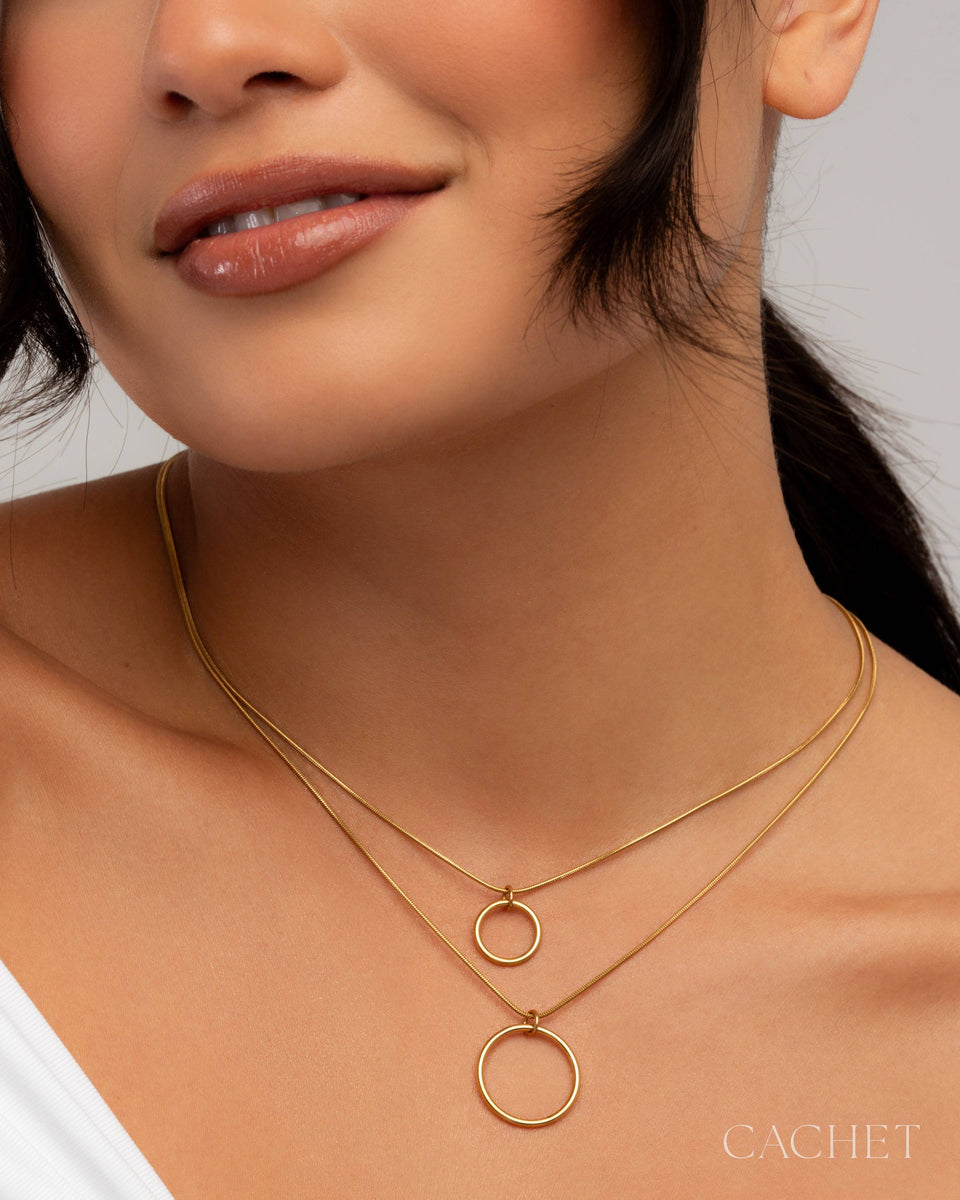 Union - 18K Gold Plated Layered Short Necklace