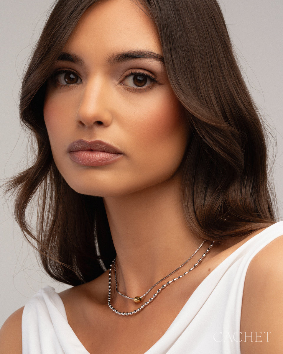 Mirel - 18K Gold/Rhodium Plated Layered Necklace