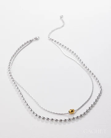 Mirel - 18K Gold/Rhodium Plated Layered Necklace