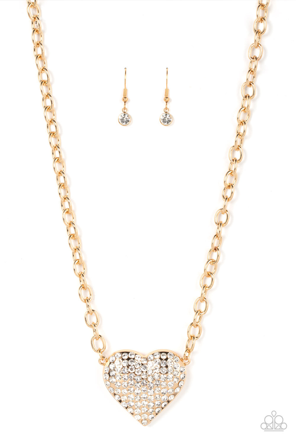Paparazzi Heartbreakingly Blingy - Gold Necklace - Pusher P