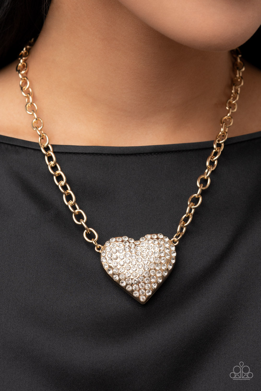 Paparazzi Heartbreakingly Blingy - Gold Necklace - Pusher P