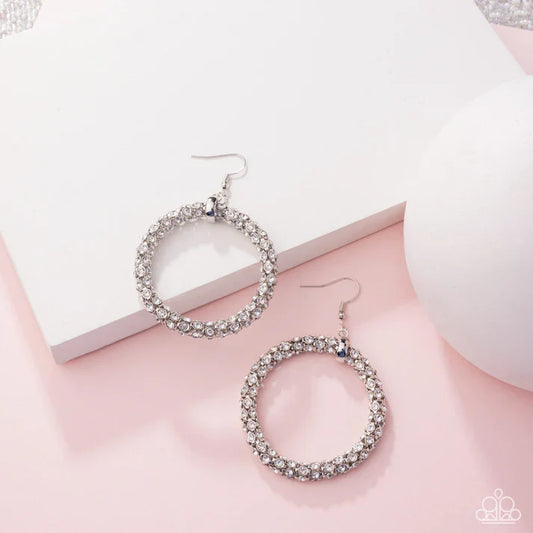 Breathtaking Beacon - White Earrings