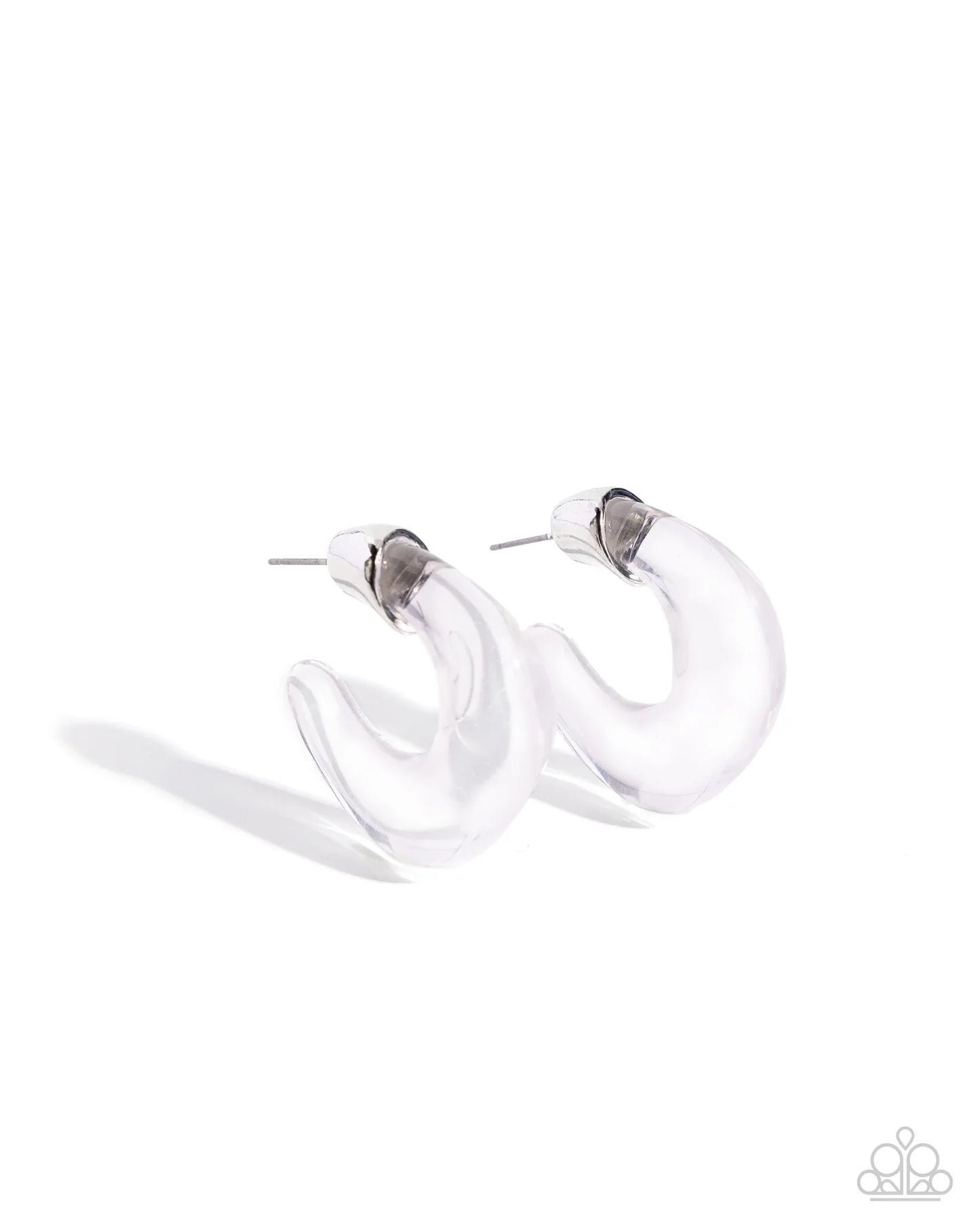 Pusher P Clear Charm - White Earrings