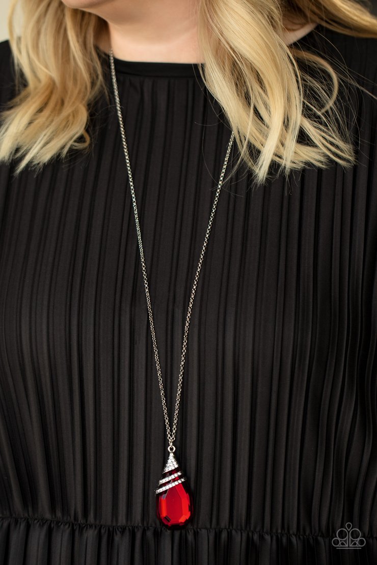Paparazzi Demandingly Diva - Red Necklace - Pusher P