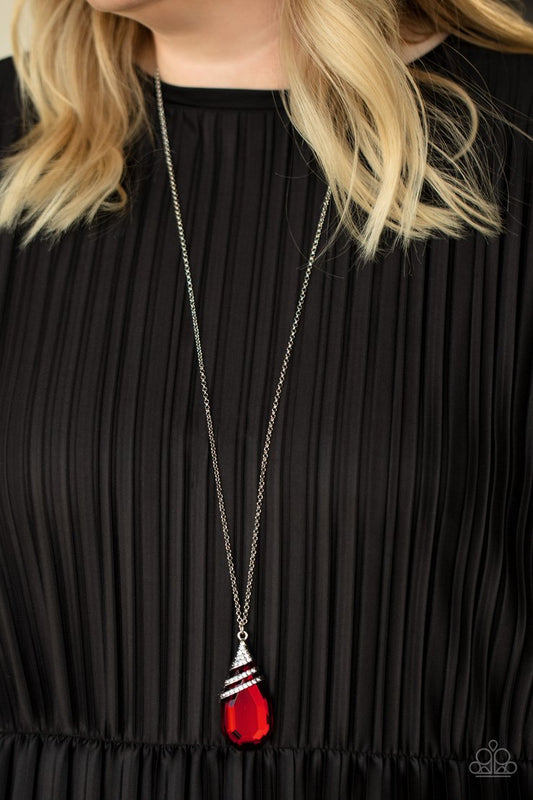 Paparazzi Demandingly Diva - Red Necklace - Pusher P