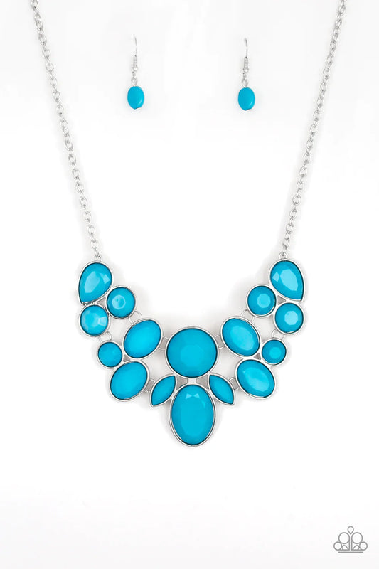 Bead Necklace - Paparazzi Demi Diva - Blue Necklace Paparazzi jewelry image