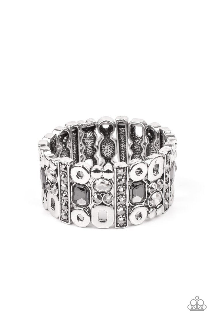 Paparazzi Dynamically Diverse - Silver Bracelet - Pusher P