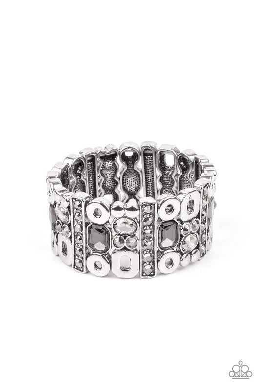 Paparazzi Dynamically Diverse - Silver Bracelet - Pusher P
