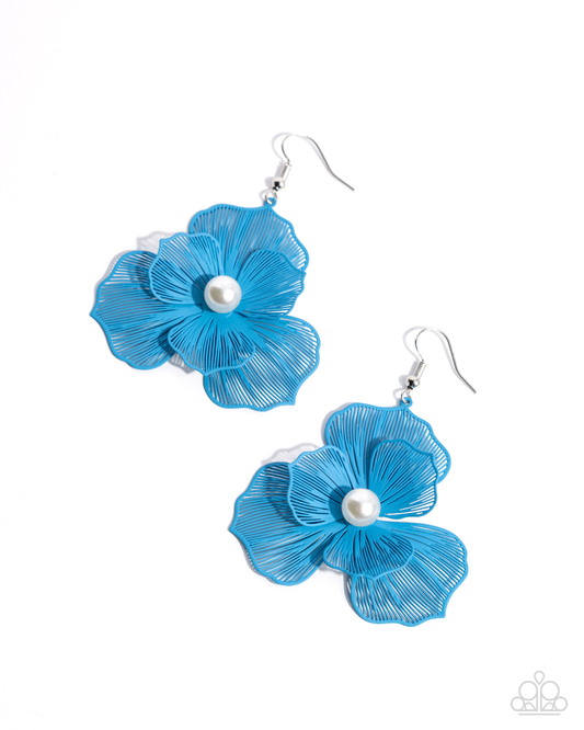 PETAL the Score - Blue Flower Earrings