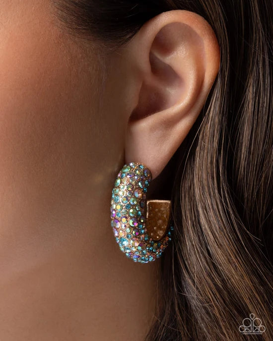 Exaggerated Enthusiasm - multiearrings - Gold | Paparazzi Accessories