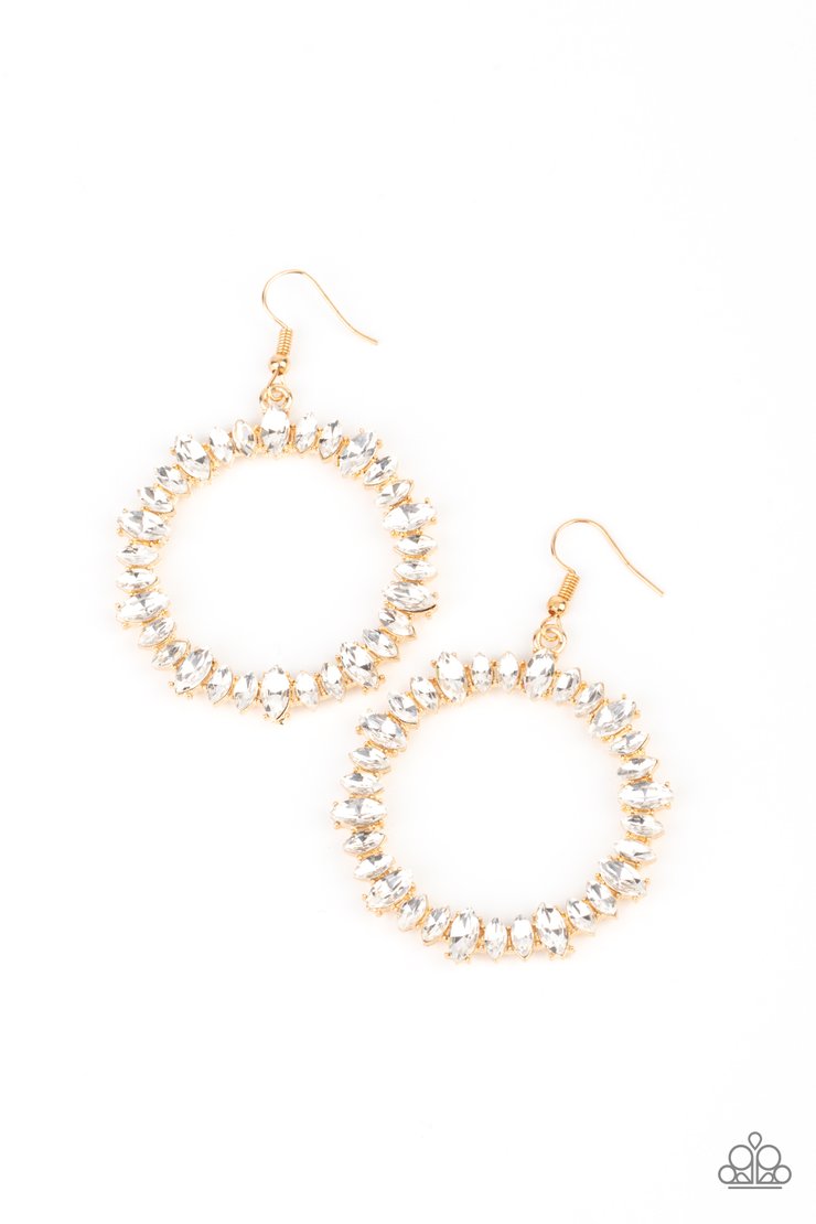 Paparazzi Glowing Reviews - Gold Earrings - Pusher P