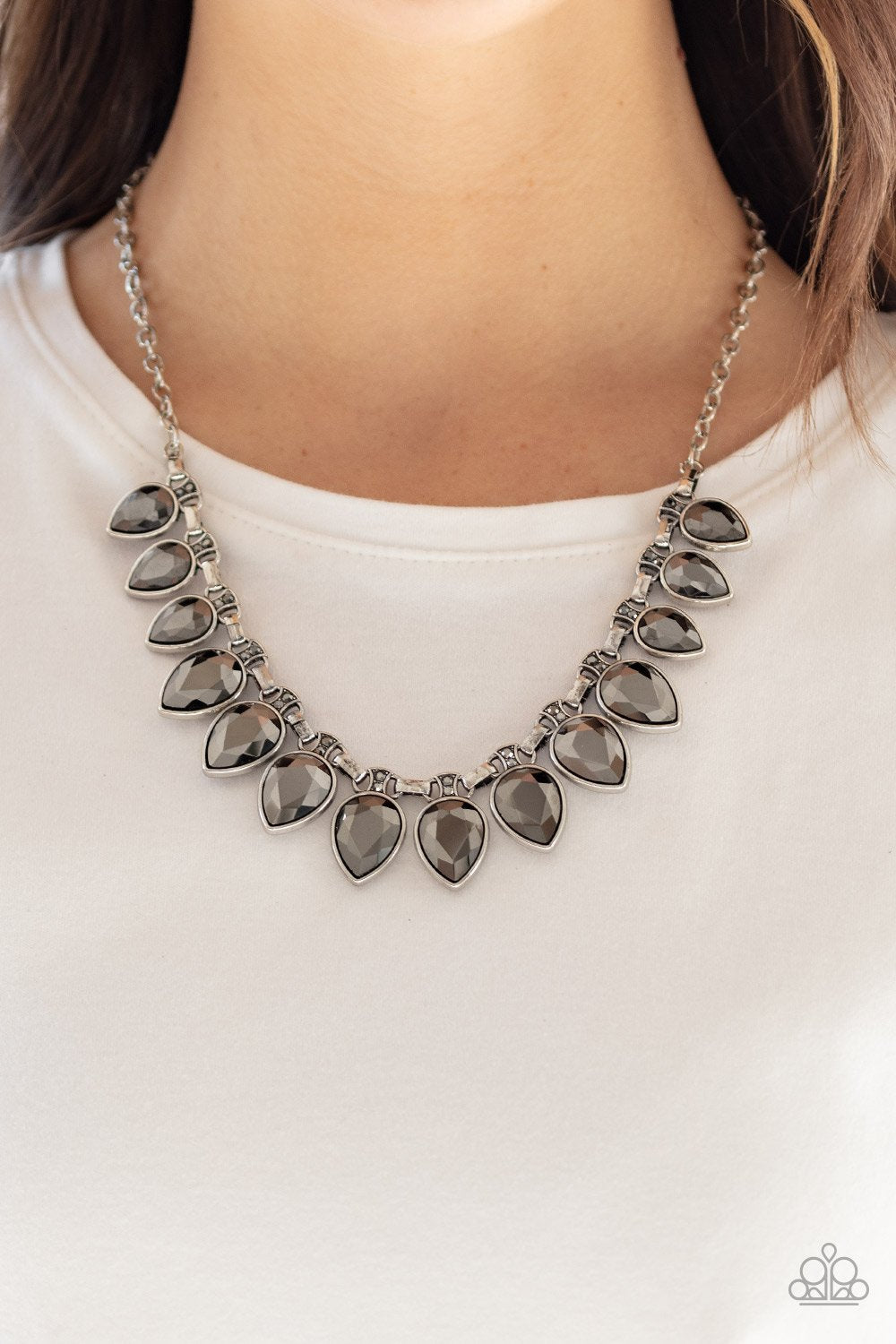 Paparazzi FEARLESS is More - Silver Necklace - Pusher P