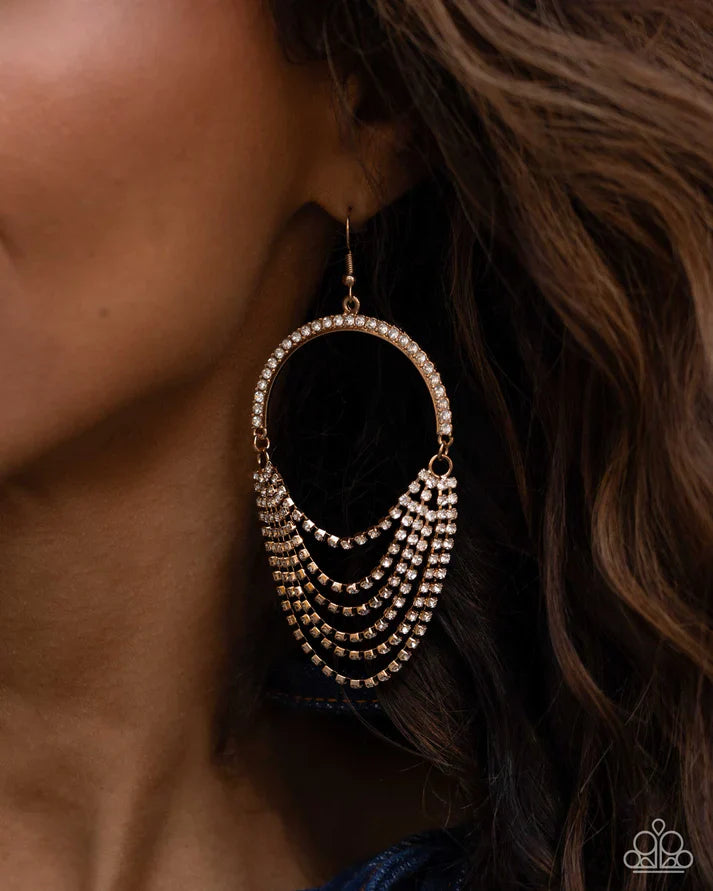 Ostentatious Opulence - Gold Earrings