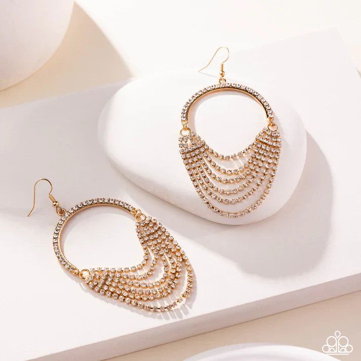 Ostentatious Opulence - Gold Earrings