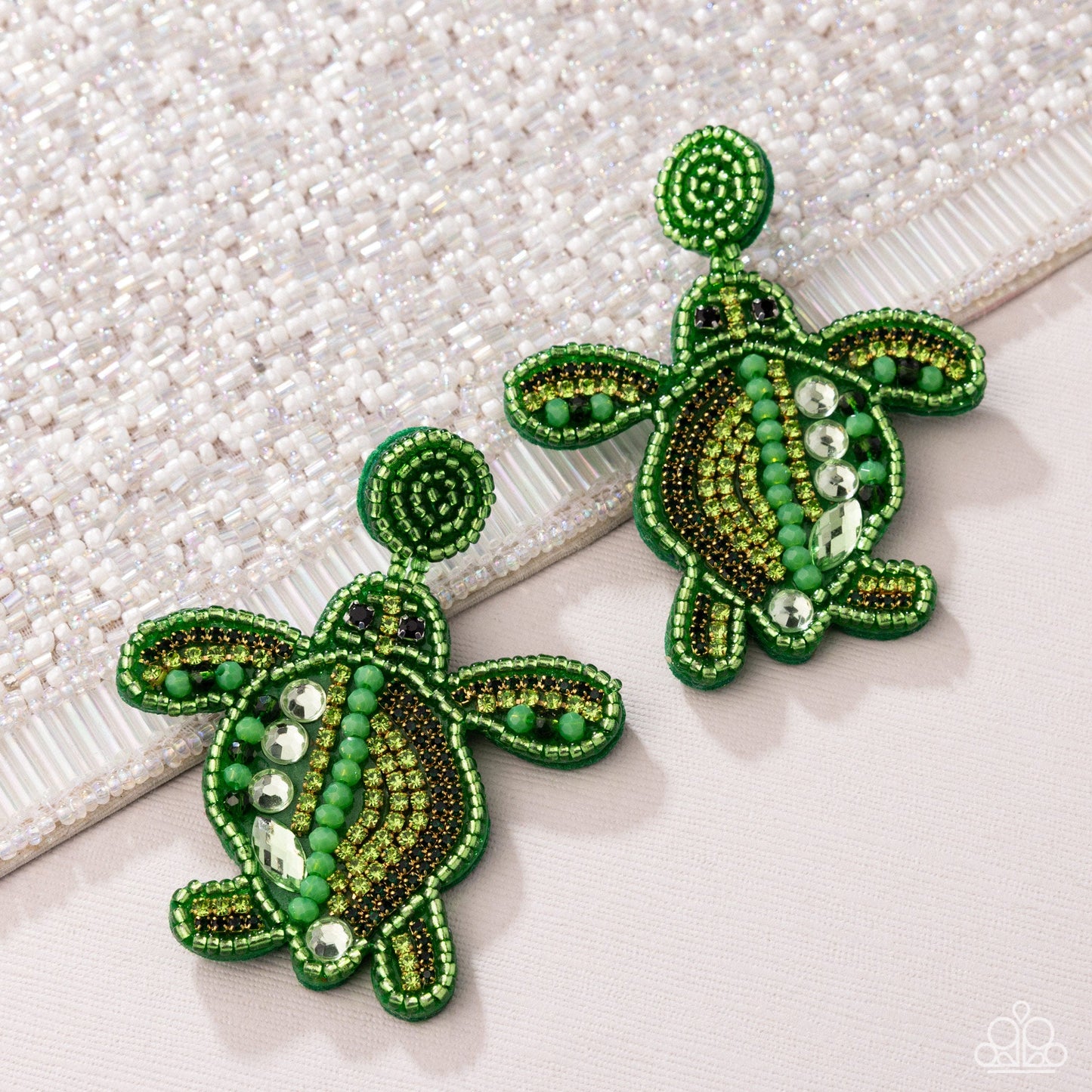 Turtle Tapestry - Green Earrings