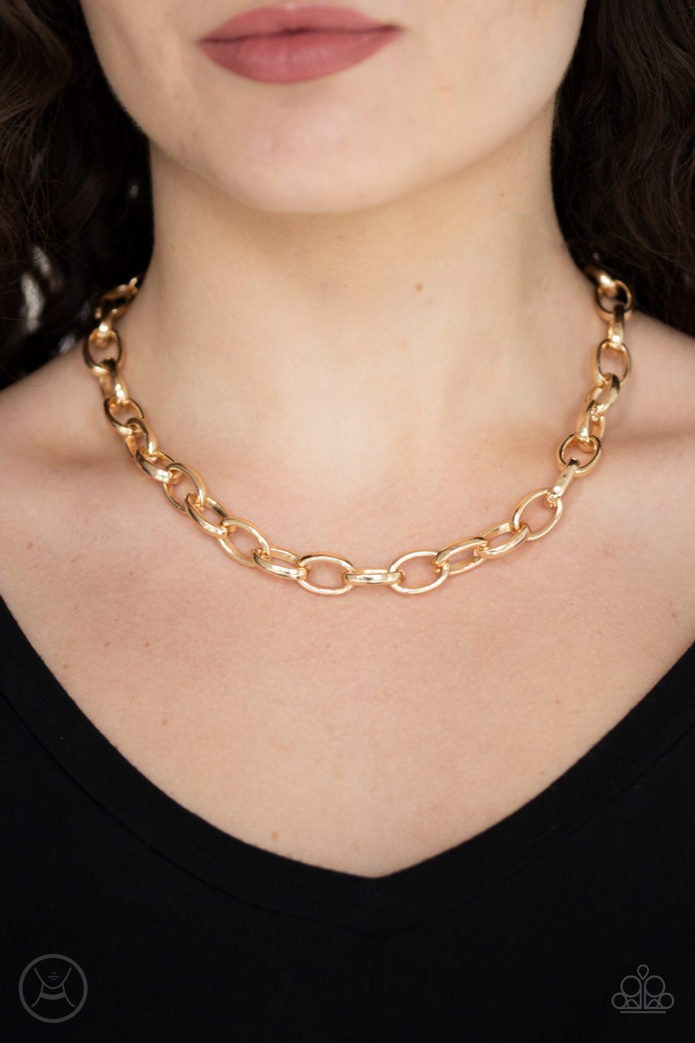 Paparazzi Urban Uplink - Gold Chain Choker - Pusher P