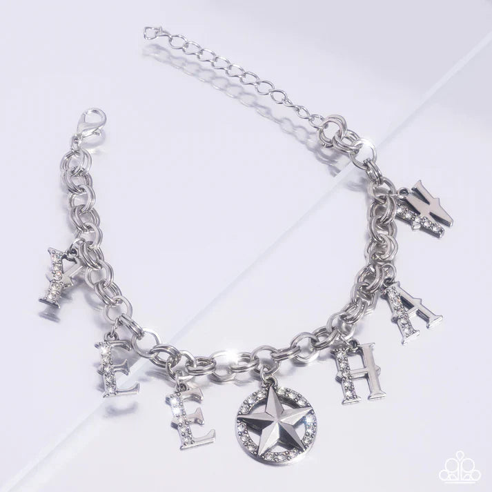 Yeehaw Yell - White Bracelet