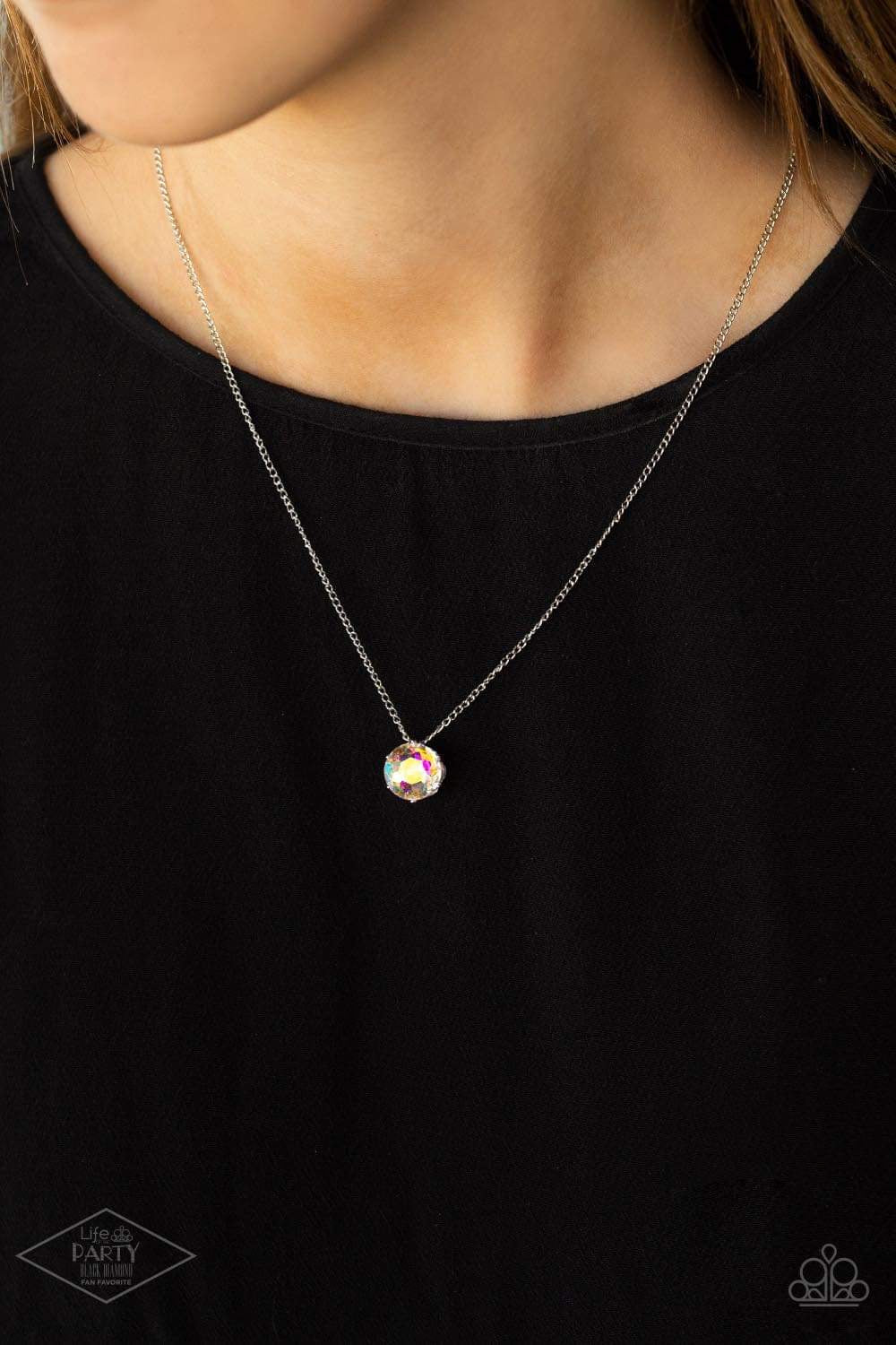 Paparazzi What A Gem - Multi Necklace - Black Diamond Life of the Party Exclusive - Pusher P