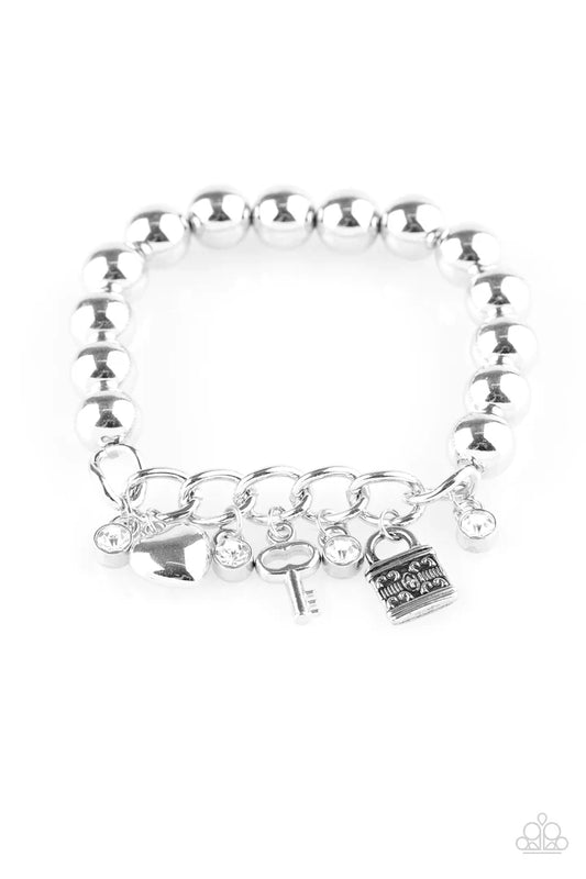 Paparazzi Feelin Flirtacious - White Bracelets Paparazzi Jewelry Images
