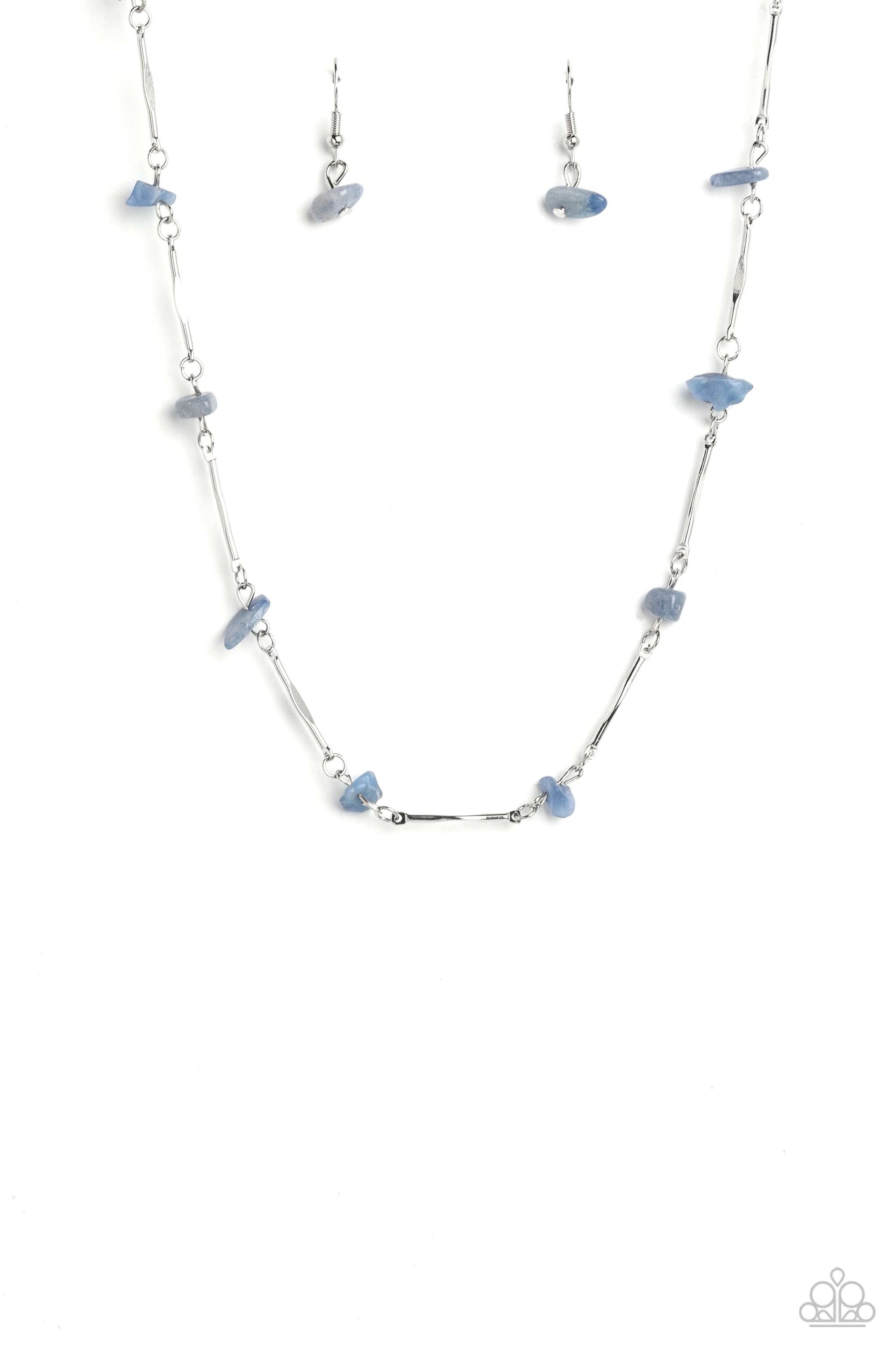 Paparazzi Chiseled Construction - Blue Necklace