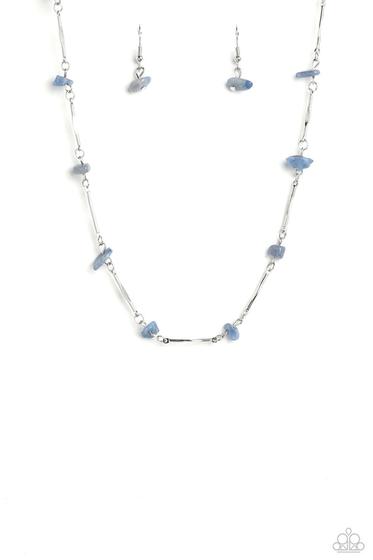Paparazzi Chiseled Construction - Blue Necklace