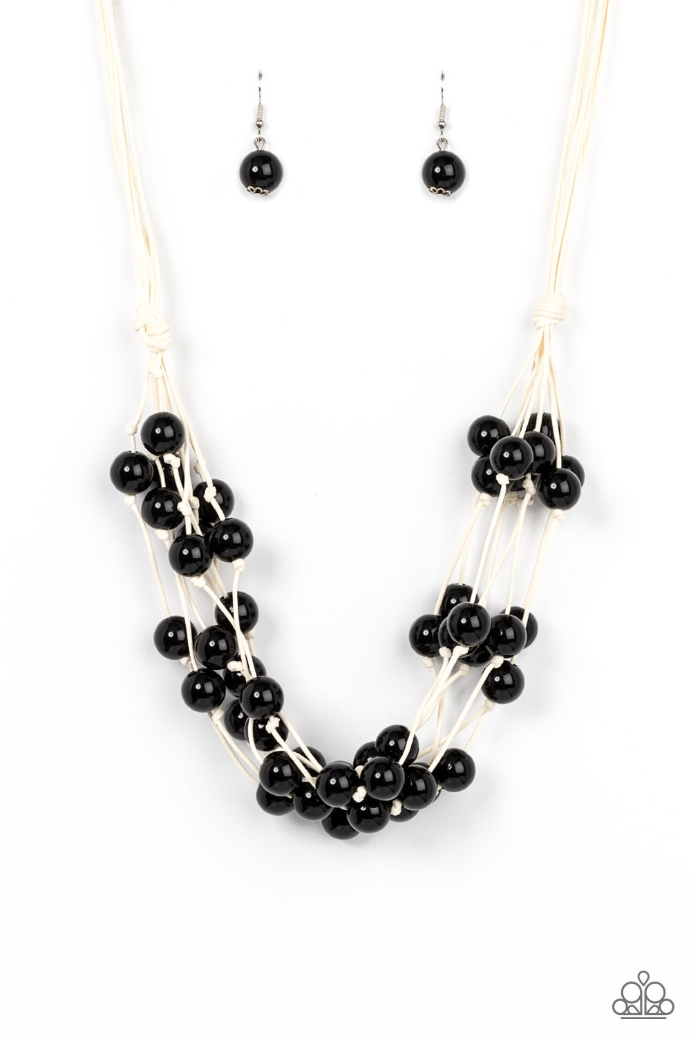 Paparazzi Yacht Catch - Black Necklace -Paparazzi Jewelry Images