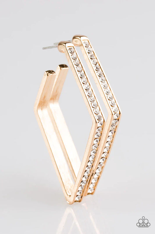 Strikingly Beautiful - Gold Hoop Earrings